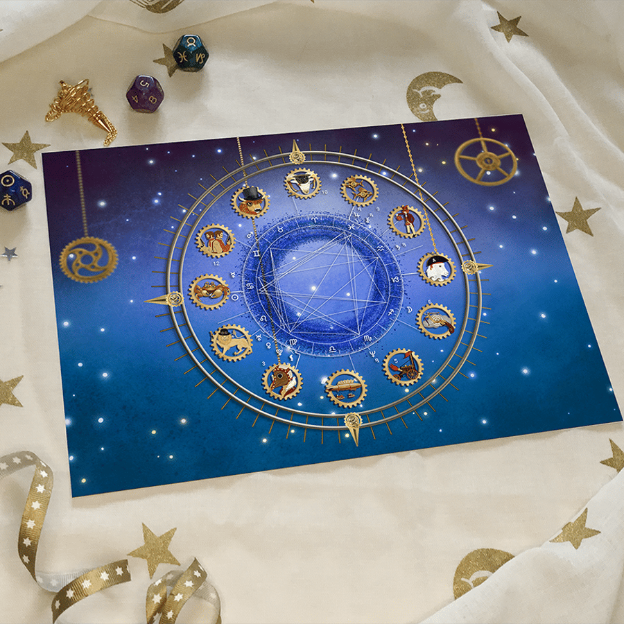 Personal Astrological Art - The Mystic Astrology Chart