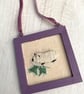 Handmade Guinea Pig Embroidery 4" Frame – Vintage Style Appliqué Decoration