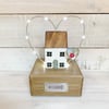 Wooden House with Fairy Lights and Heart