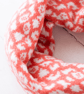 Summer Seconds Leopard snood cowl - coral and white - Image 2
