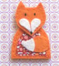 Felt jewellery kit - Sew your own fox brooch craft sewing kit