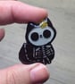 Dead cute skeleton fox badge, creepy cute accessories  - Image 1