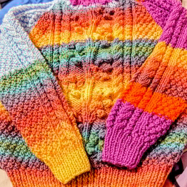 5 to 6 years multicoloured jumper