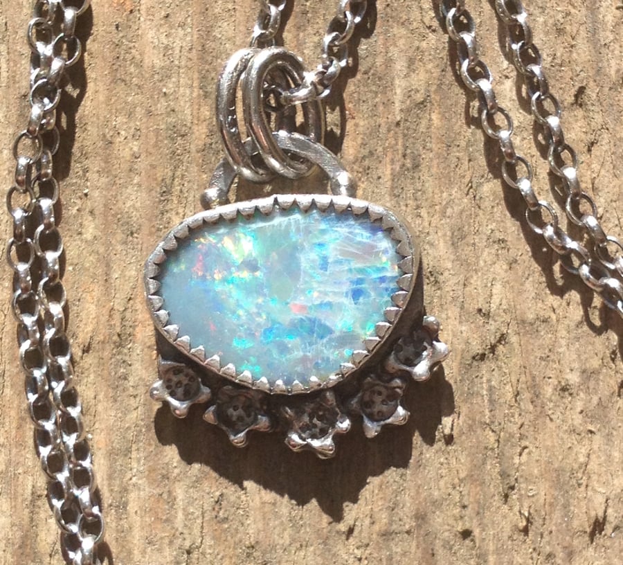 Flowery Opal pendant