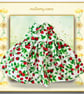 Strawberry Print Dress to fit the Mulberry Green Dolls - Image 1