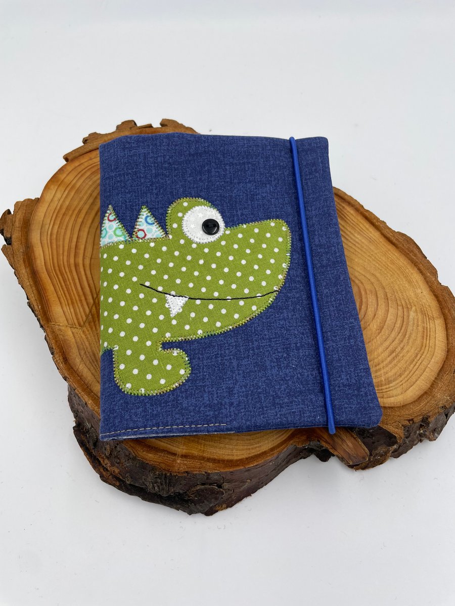 Applequé A6 notebook reusable cover & notebook cute crocodile