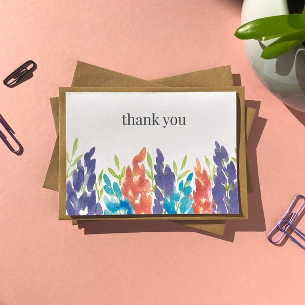 Thank You Wildflower Card 