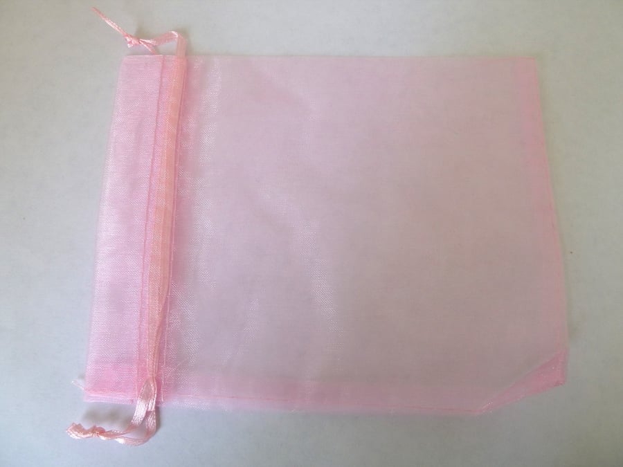 pink organza bags  13 x 16