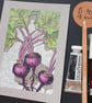 Beetroot original artwork, kitchen wall art, beets drawing, kitchen decor - Image 8