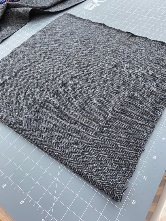Herringbone Tweed 38” w x 18” long. Bag Making, Embroidery, Patchwork, Applique’
