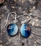 Blues Fused Glass Drop Hook Earrings and Pendant Set - Image 6