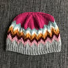 Nordic beanie hat, handknitted, child