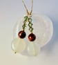 New Jade And Tiger's Eye Earrings With Swarovski Crystals - Handmade In Devon - Image 2