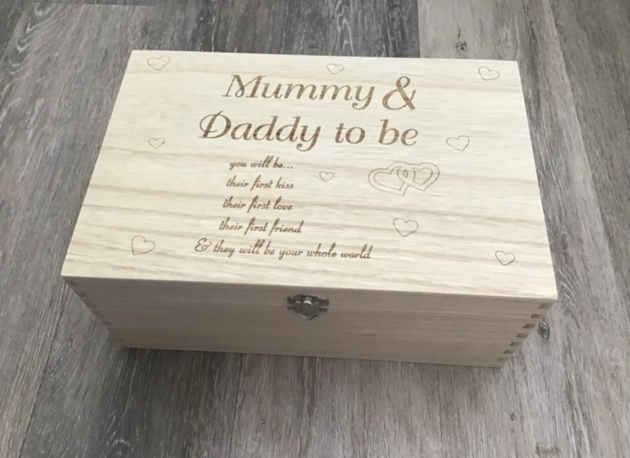 Pregnancy keepsake box, Mother to be personalised box, mothers day