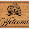 Cockapoo Door Mat - Personalised Cockapoo Welcome Mat - 3 Sizes