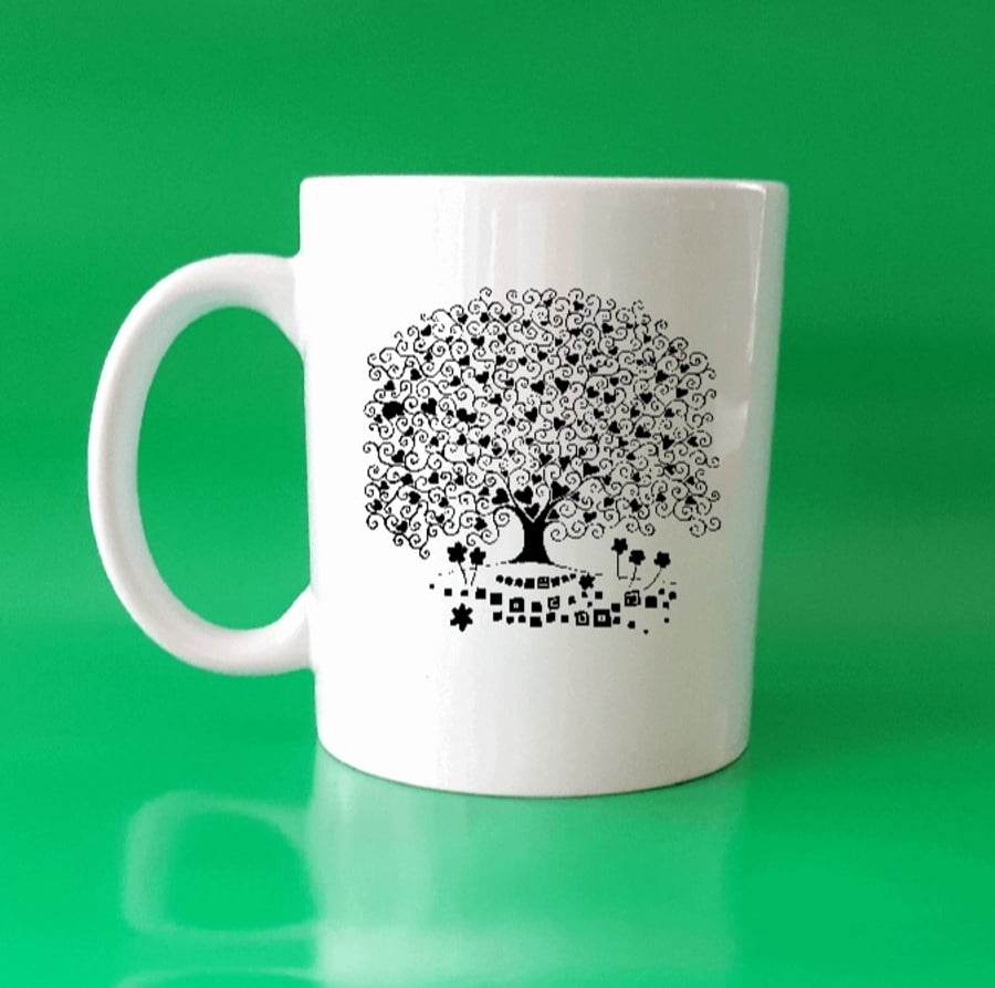 Tree of Life Coffee lovers Mug, personalised, ceramic mugs, coffee mugs, gifts