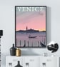 Venice print, Venice city art print, Italy travel poster, Venice wall art - Image 3