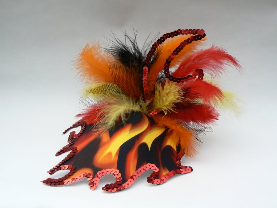 Fire fascinator hat
