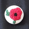 Red Poppy brooch on silk. All proceeds go to British Legion 