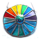 Rainbow Sea Colourwheel Suncatcher Stained Glass Handmade 005