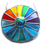 Rainbow Sea Colourwheel Suncatcher Stained Glass Handmade 005