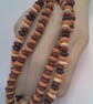 Men's  Necklace With Wooden Beads and Silver Double Cross, Gift for Him - Image 4