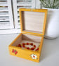 Yellow Gold Jewellery Box, Daisy Paintings, Free Shipping UK, Craftmas - Image 3