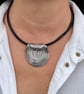 Necklace for women, Leather choker necklace, Pendant necklace, Boho jewellery