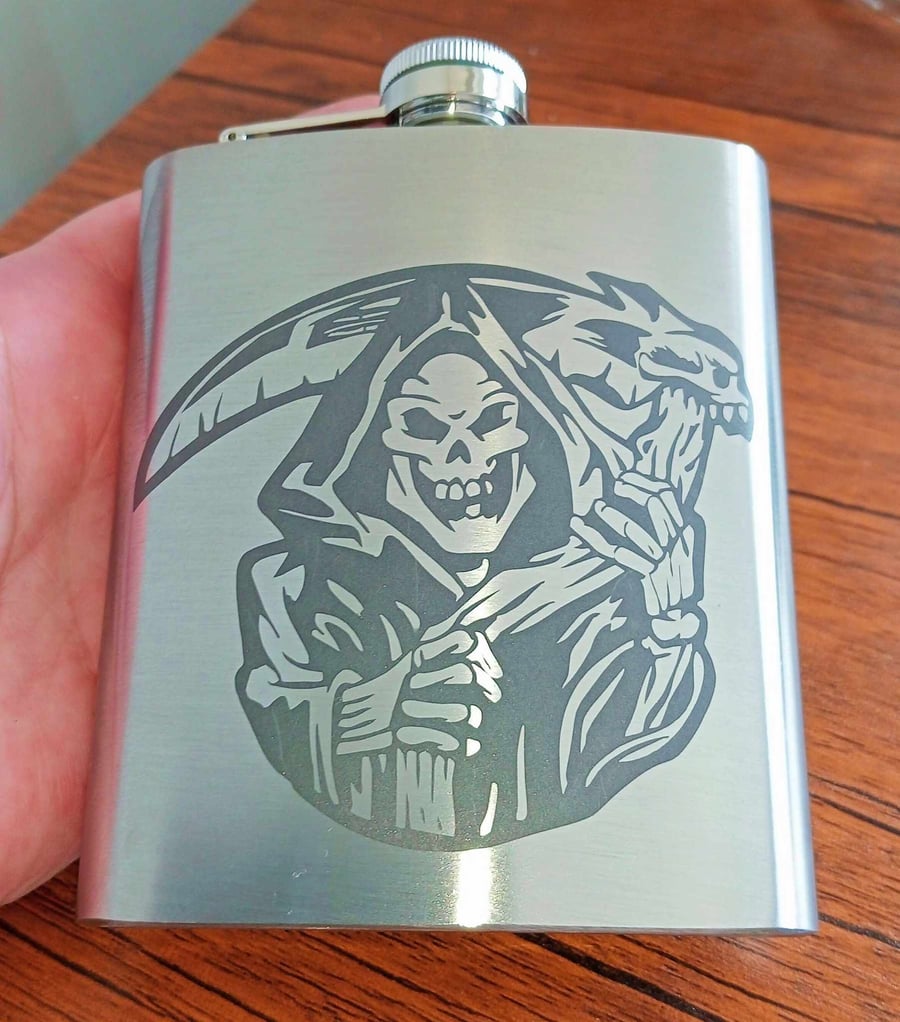 Etched Hip Flask
