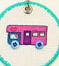 Motorhome Camper van round Keyring with button wheels - Image 2