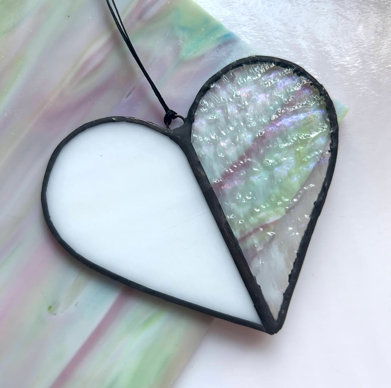 Valentine's Day Heart Sun Catcher - Snow