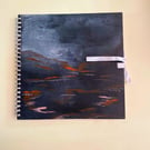 Hand Painted Art Journal for sketching, scrapbooking, writing, painting, Therapy