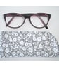 Glasses Case Floral Grey and White - Image 3