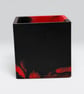 Red and Black 10 cm Square Plant Pot - Marbled Indoor Planter - Image 7