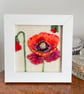 Hand Felted Oriental Poppy Textile Artwork  - Image 6