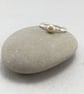 Hallmarked Yellow Gold Pebble Sterling Silver Stacking Ring - Image 2