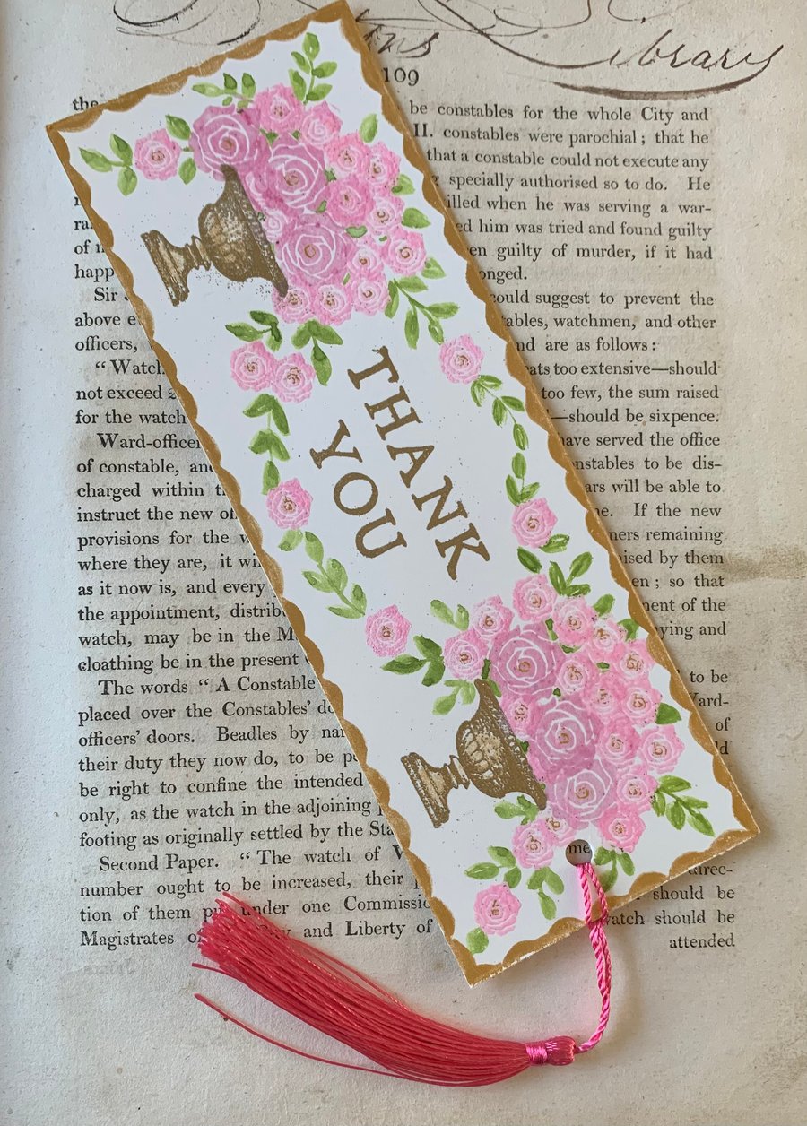 Thank you Handmade Bookmark