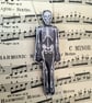 Large Skeleton Goth Halloween Spooky Resin Necklace by EllyMental - Image 2