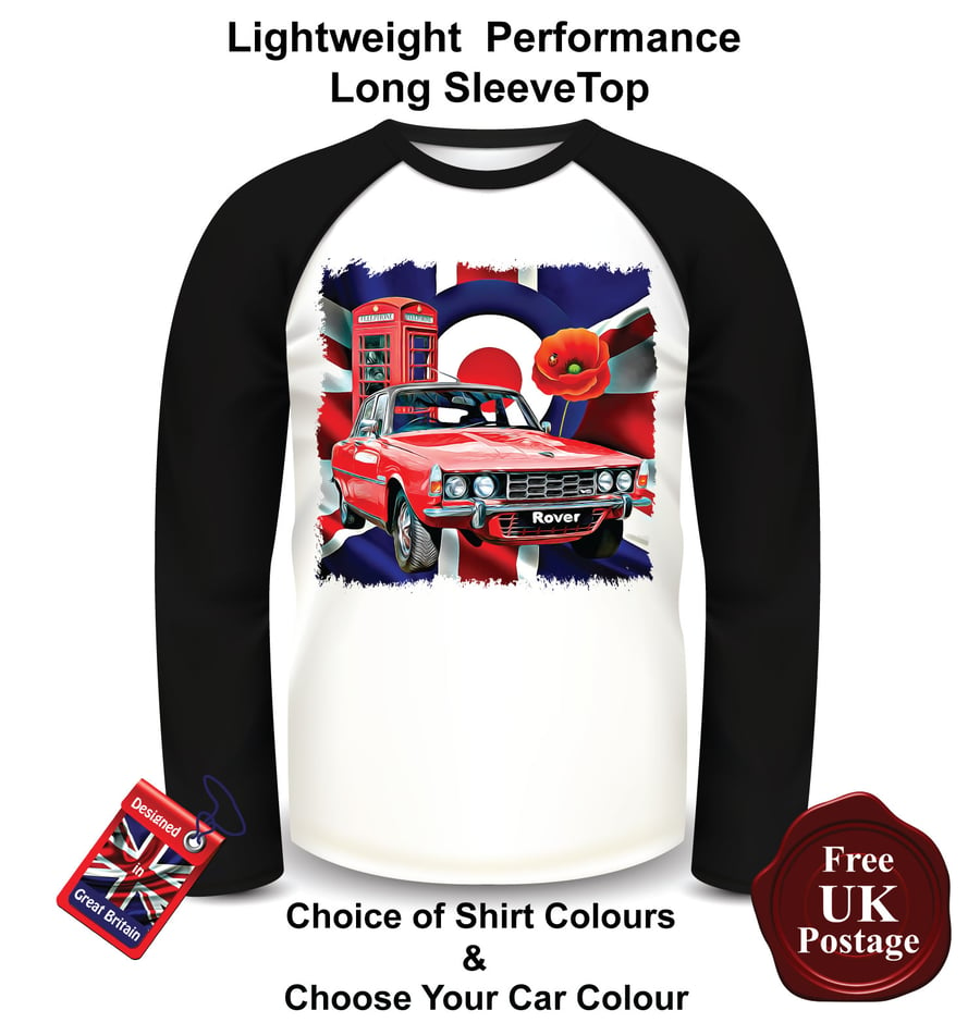 Red Rover P6 Long Sleeve T Shirt, Red Rover P6 Top, Mens T Shirts,