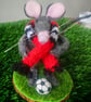 Footy Fan Mouse- customisable handsewn felt mouse  - Image 3