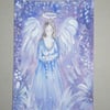 hand painted angel art painting with glitter ( ref FA205 PNG1 )