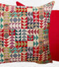 Scatter Cushion with Pad: Tapestry Arrows design Red reverse 17"(43cm) - Image 1