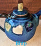 Gorgeous heart decorated blue stoneware mugs with teapot - Image 10