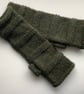 FINGERLESS MITTS , gloves. .'Tamar Valley'  Alpaca,wool. D. Green . - Image 5