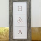 Bespoke Couple Initials Framed Artwork