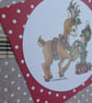 Reindeer with Elf Christmas Card - Happy Christmas - Image 7