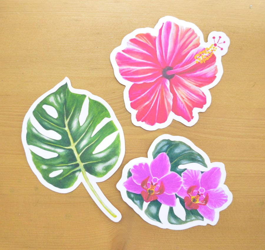 Tropical Plants Botanical Stickers