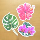 Tropical Plants Botanical Stickers