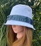 White denim bucket hat - upcycled  - Image 2