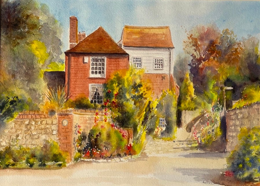 Original pure watercolour of the Mill in Hythe Kent